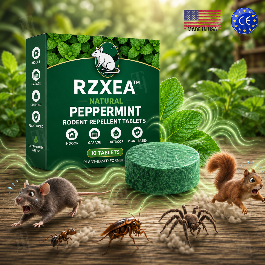 RZXEA™  Natural Peppermint Rodent Repellent Tablets for Home & Garage 🏡