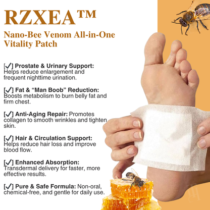 🚀 Core Selling Points: Hormonal Axis Reboot: RZXEA™ Nano-Bee Venom All-in-One Vitality Patch