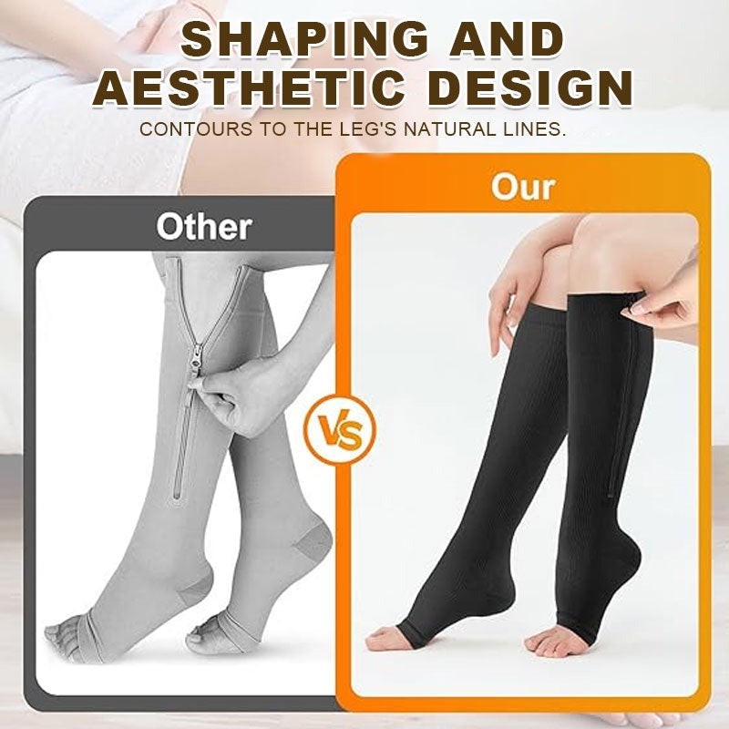Easy-On Zipper Compression Socks