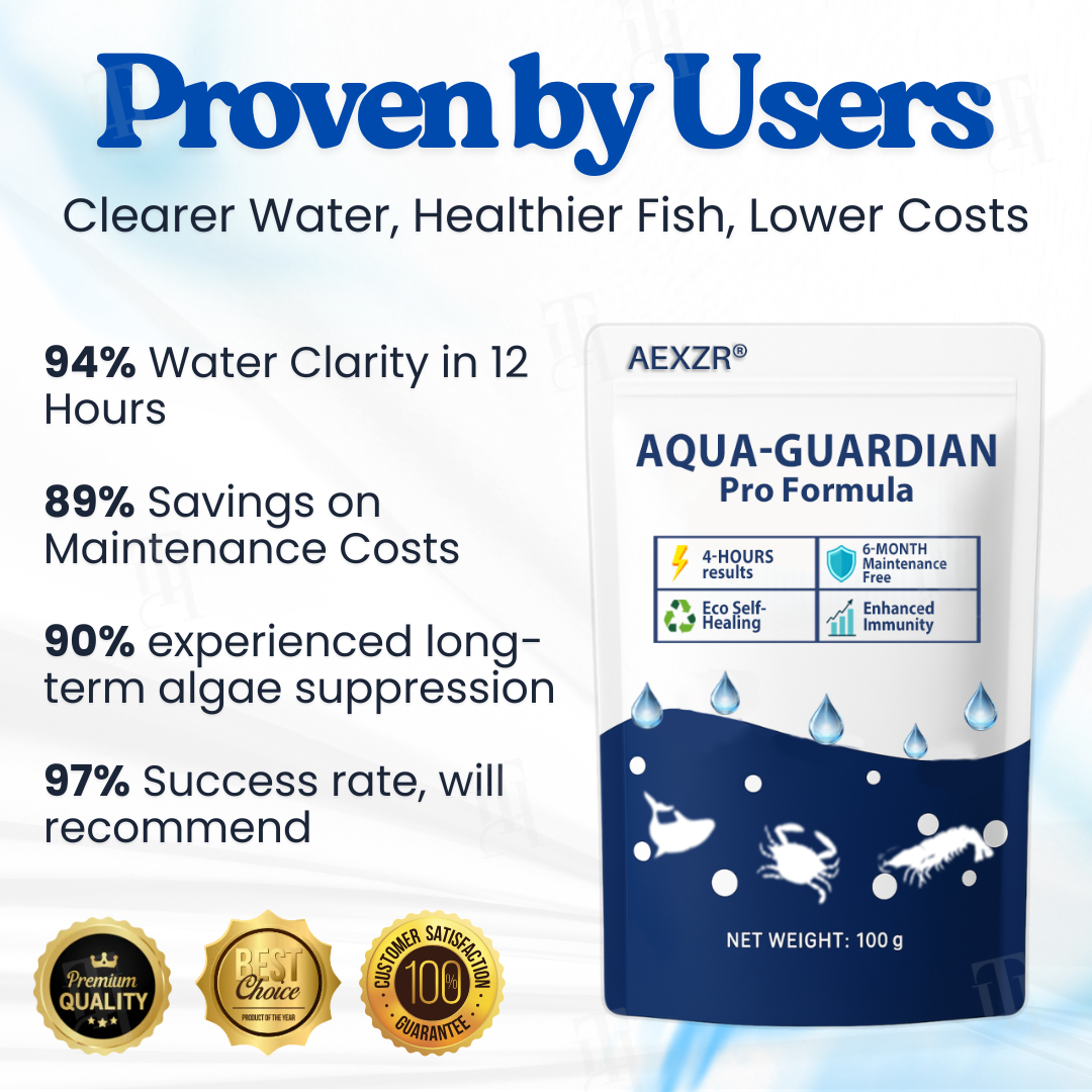 ⏱️ Crystal clear in 24 hours! | 🌿 100% Safe for fish and plants | AEXZR® Aqua-Guardian Pro Formula
