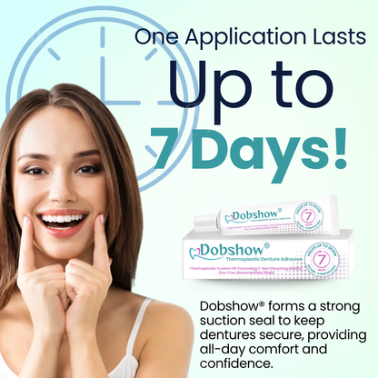 🥩Eat Steak Again! + 7 Days "Rock-Steady"🛡️Dobshow® Thermoplastic Denture Adhesive