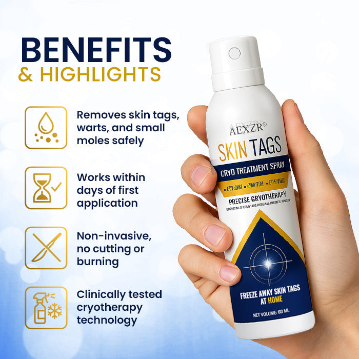 ⚡Instant Removal Power + Clinic-Grade Results🏆AEXZR® Skin Tag Cryo Treatment Spray