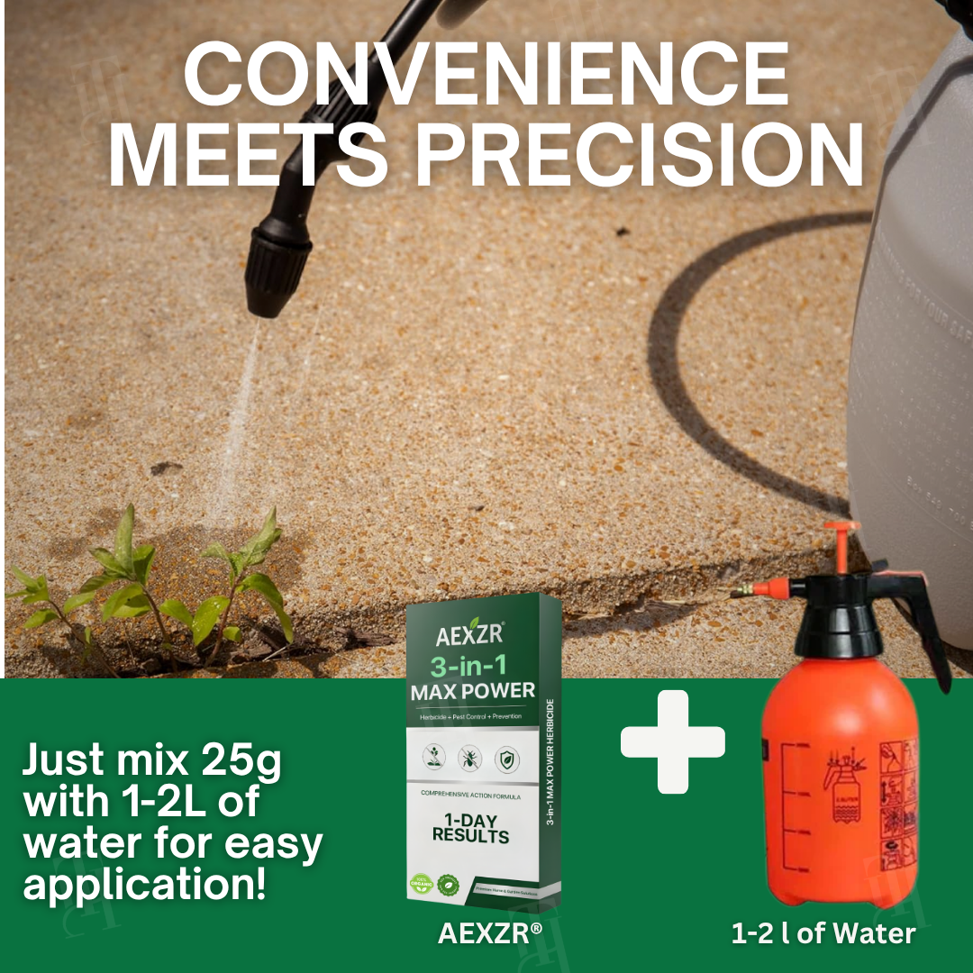 AEXZR® 3-in-1 Herbicide | 24Hr Visible Results | 100% Pet & Child Safe | Max Power Weed & Root Killer 🚫🌿