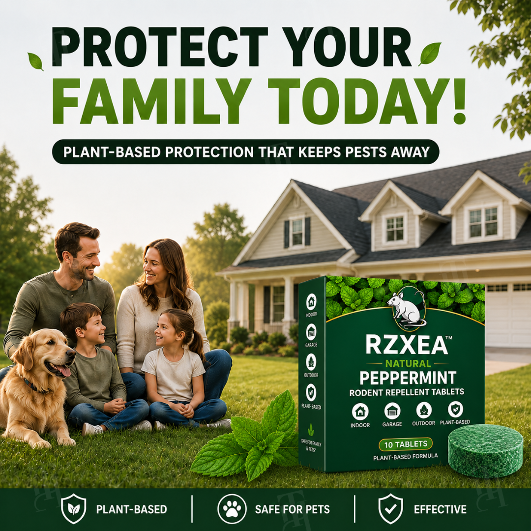 RZXEA™  Natural Peppermint Rodent Repellent Tablets for Home & Garage 🏡