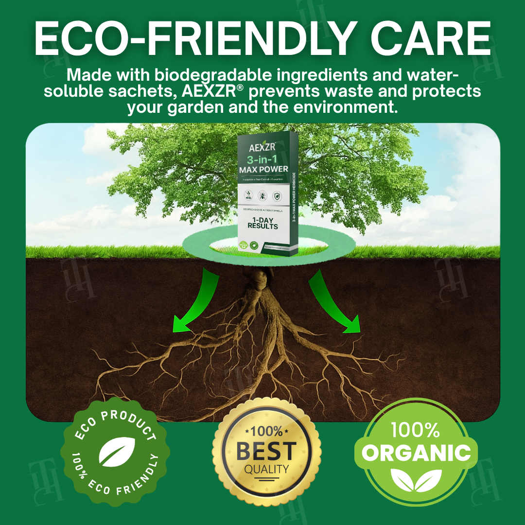 AEXZR® 3-in-1 Herbicide | 24Hr Visible Results | 100% Pet & Child Safe | Max Power Weed & Root Killer 🚫🌿
