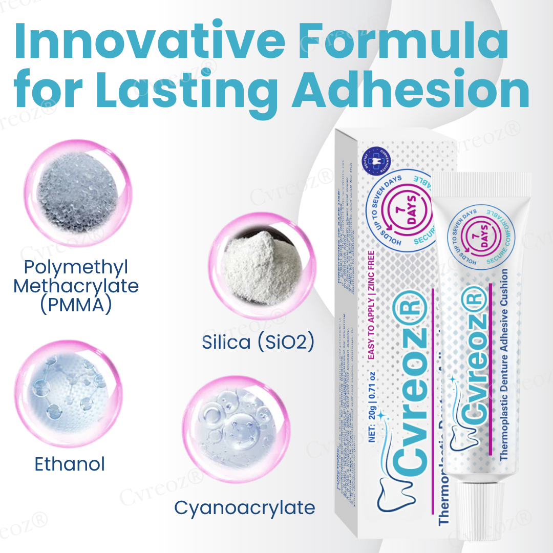🥩Eat Steak Again! + 7 Days "Rock-Steady"🛡️Cvreoz® Thermoplastic Denture Adhesive Cushion