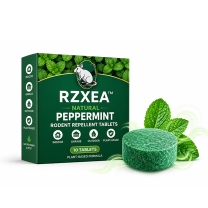 RZXEA™  Natural Peppermint Rodent Repellent Tablets for Home & Garage 🏡