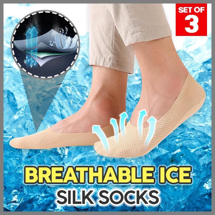 Breathable Ice Silk Socks (Set of 3)