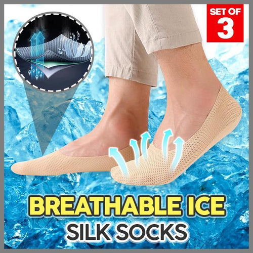 Breathable Ice Silk Socks (Set of 3)