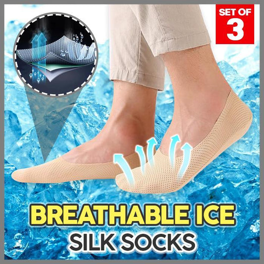 Breathable Ice Silk Socks (Set of 3)