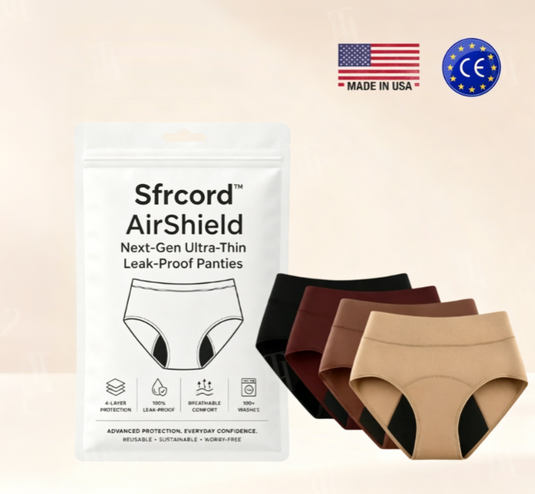 Sfrcord™AirShield — Next-Gen Ultra-Thin Leak-Proof Panties ✨ 100% Invisible Smart Protection