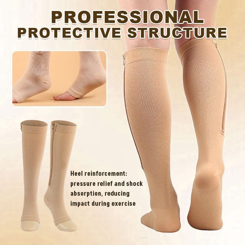 Easy-On Zipper Compression Socks