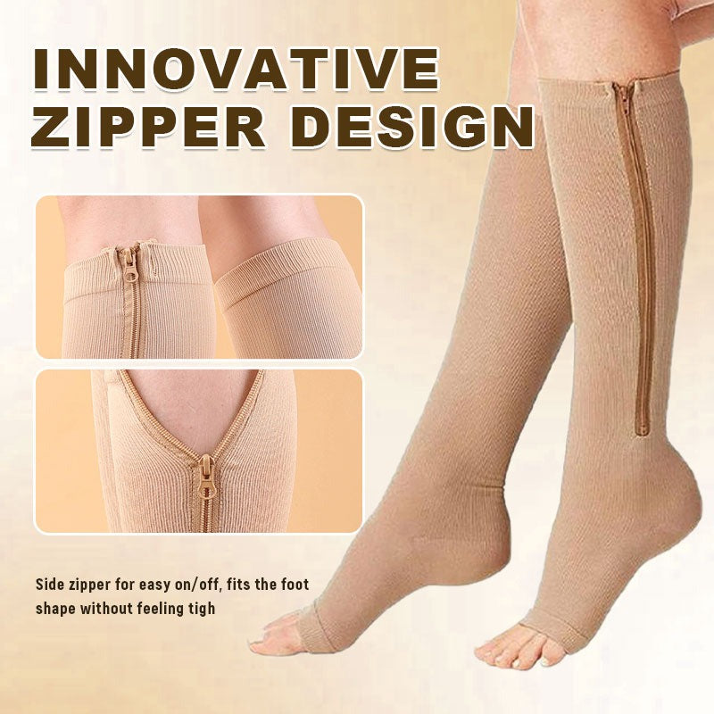 Easy-On Zipper Compression Socks