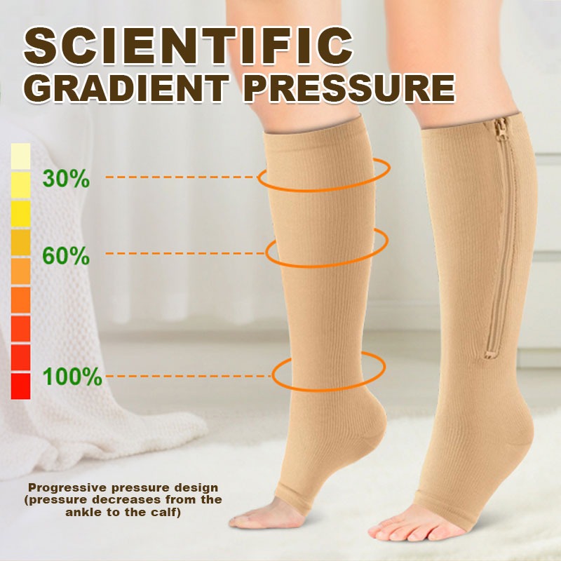 Easy-On Zipper Compression Socks