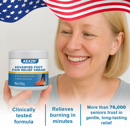 ✅⭐Official Store: AEXZR® Advanced Foot Pain Relief Cream  - Fast Relief for Burning, Tingling & Morning Heel Pain