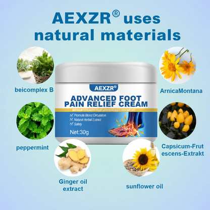 ✅⭐Official Store: AEXZR® Advanced Foot Pain Relief Cream  - Fast Relief for Burning, Tingling & Morning Heel Pain
