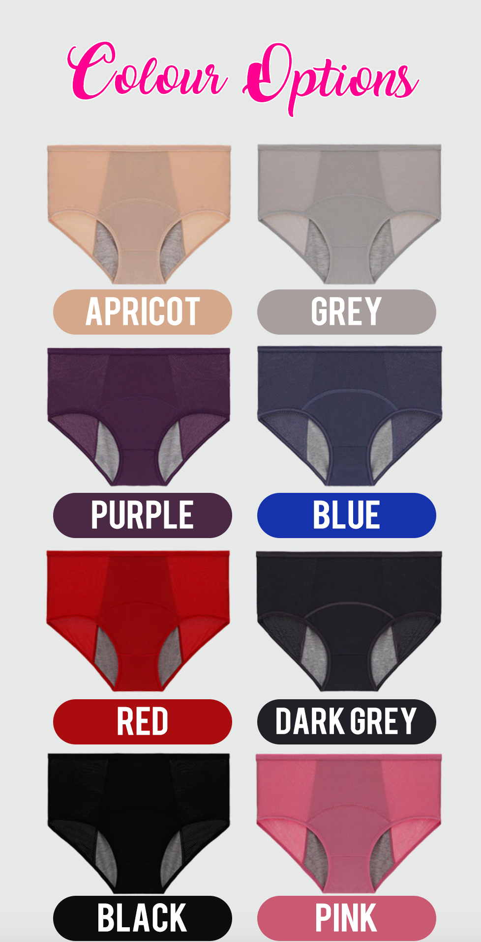 Leakproof Period Panties (3 Pcs)